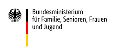 Das Logo besteht aus dem Bundesadler und dem Schriftzug "Bundesministerium für Familie, Senioren, Frauen und Jugend