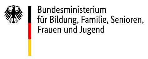 Das Logo besteht aus dem Bundesadler und dem Schriftzug "Bundesministerium für Familie, Senioren, Frauen und Jugend