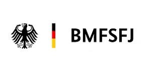 Das BMFSFJ-Logo2 besteht aus dem Bundesadler, den Farben Schwarz, Rot, Gold und der Abkürzung "BMFSFJ".