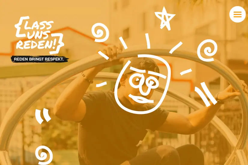 Schriftzug: Lass uns Reden! Reden bringt Respekt
