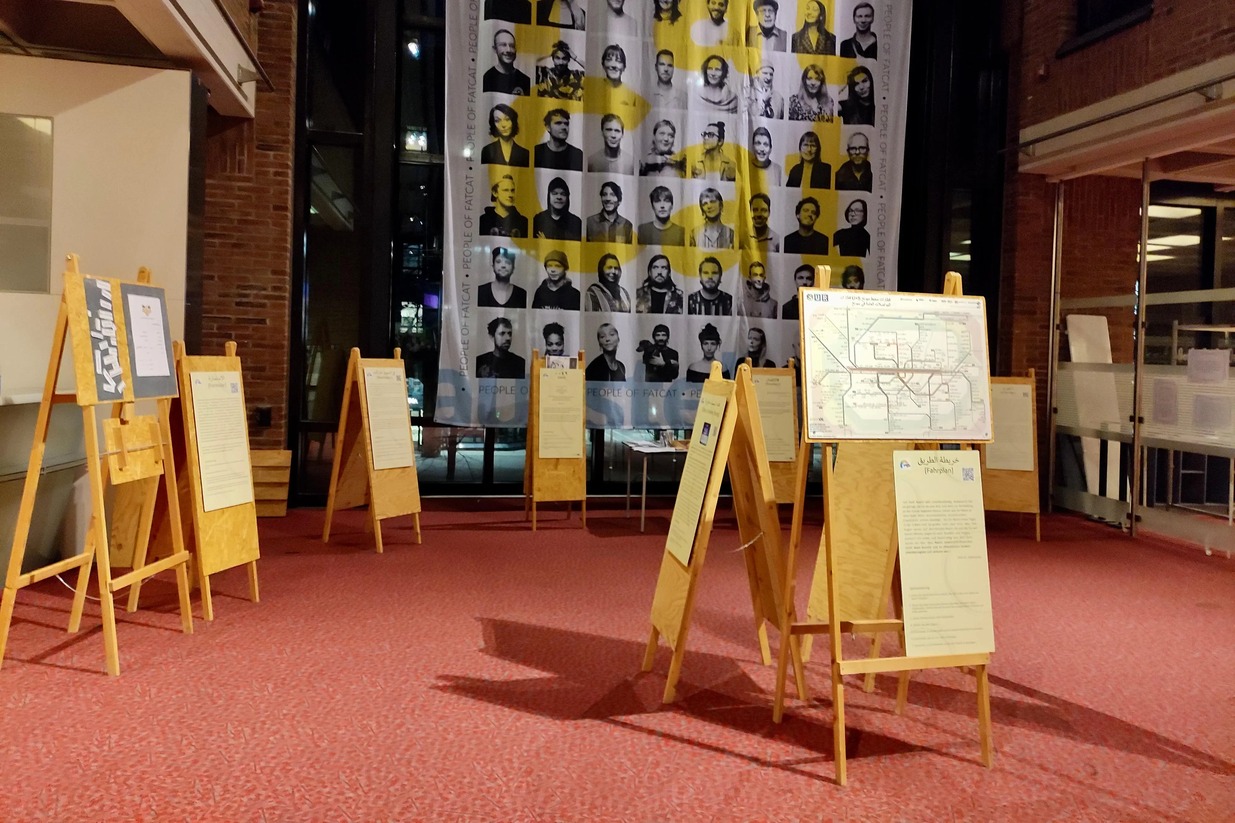 Bild von der Ausstellung, Gemeinsam für eine Gesellschaft ohne Rassismus